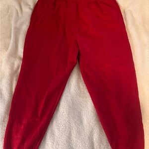 Lands' End Red Jogger Sweatpants Soft Cotton